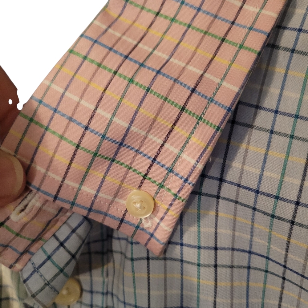 MINE London Milan New York mens button down color block shirt - L.     G4 - Picture 3 of 9